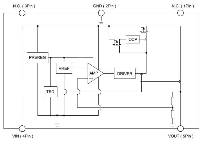 Blockdiagramm - ROHM Semiconductor BD7xL05G-C LDO-Spannungsregler